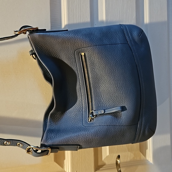 VINTAGE Coach Legacy Pebbled Leather Tassel crossbody - cornflower blue - Picture 5 of 16